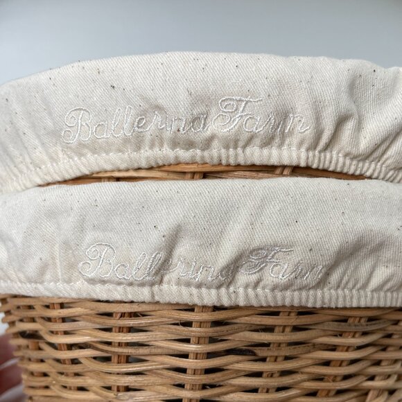 Ballerina Farm Willa Sourdough Starter & Set of 2 Proofing Wicker Cloth Baskets - Picture 5 of 16